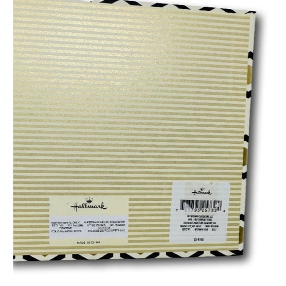 Hallmark Guest Book Geometric Gold Foil Multi Occasion Open House Party Memorial - Picture 3 of 4